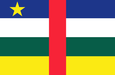 Central African Republic : Maan lippu (Suuri)