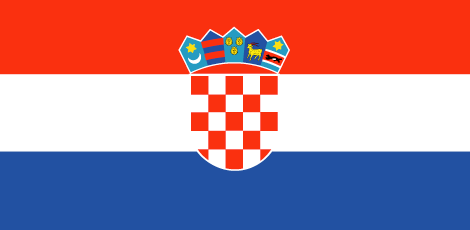 Croatia : Negara, bendera (Besar)