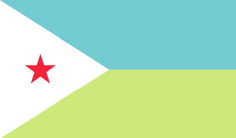 Djibouti : Riigi lipu (Suur)