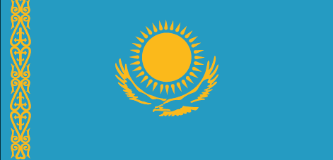Kazakhstan : Baner y wlad (Great)