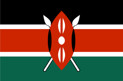 Kenya : Negara, bendera (Besar)