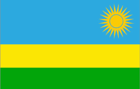 Rwanda : Šalies vėliava (Puikus)