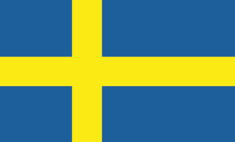 Sweden : للبلاد العلم (عظيم)