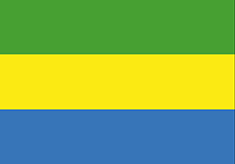 Gabon : للبلاد العلم (متوسط)