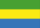 Gabon : Bandila ng bansa (Maliit)