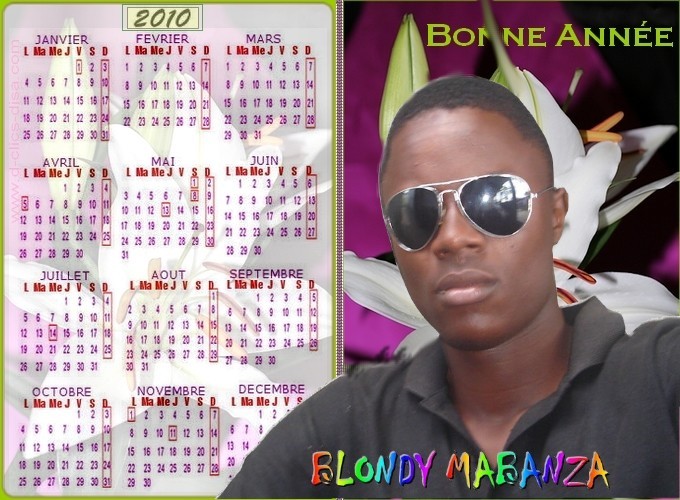 Mabanza : Blondy dans son Calendrier  2010