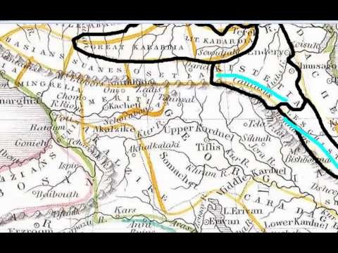 Caucasus map 1835 Georgia Circassia Ossetia Armenia Azerbaijan Daghestan