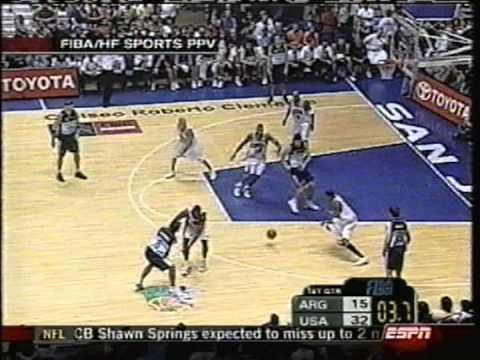 Vince Carter - Two Dunks During FIBA Qualifier Final vs. Argentina (2003)