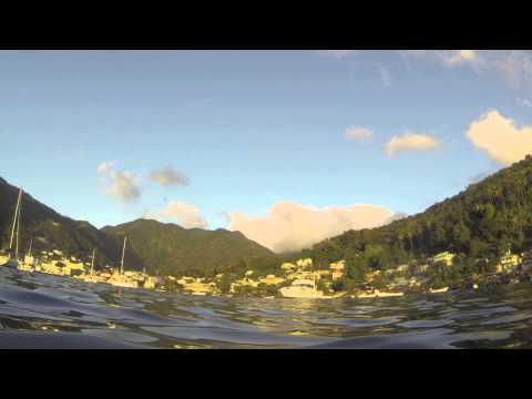 GOPRO - swimming in the bay Petit Piton
