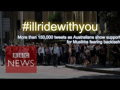 Sydney cafe: Australians say to Muslims \I'll ride with you\