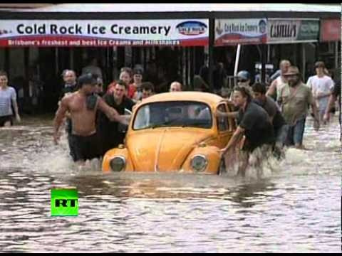 Fresh video of flood chaos in Australia as water swamps Brisbane