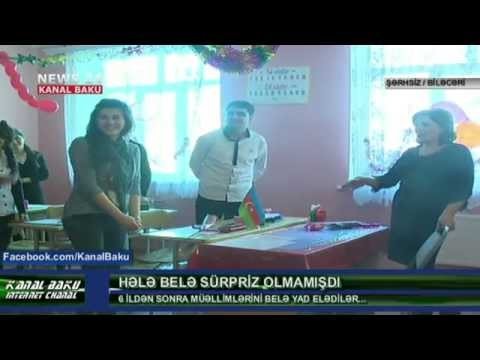 MÃ¼ellimlerini bele sevindirdiler - Bakida 30.12.2014 Kanal Baku