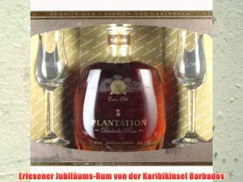 Plantation Rum mit 2 GlÃ¤sern Barbados Extra Old 20 0.70 Liter