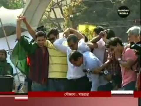Bangladesh Criket Team at Shahbag Dhaka