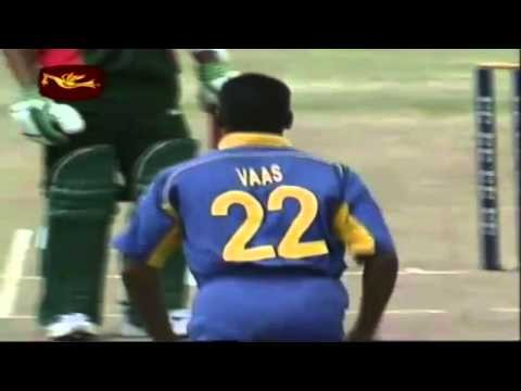 Chaminda Vaas hat-trick vs Bangladesh in the first three deliveries in an O