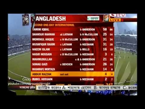 Bangladesh vs New Zealand 2nd ODI 2013 Highlights