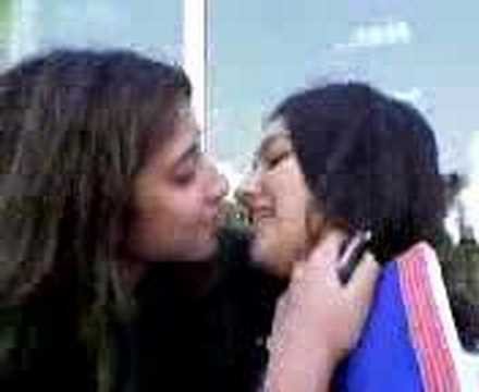Sexy Arab Gal friends kiss