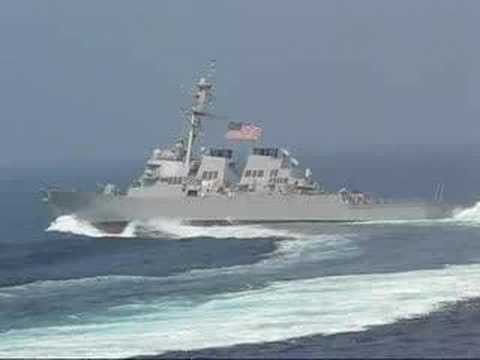Navy ship taking "evasive action"