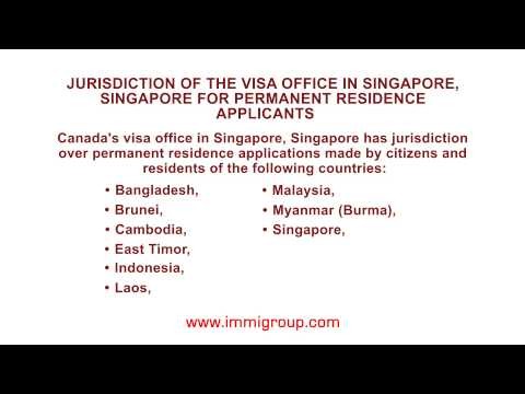 Jurisdiction of the visa office in Singapore