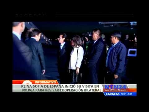Reina SofÃ­a de EspaÃ±a llega a Bolivia para reunirse con Evo Morales