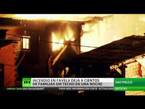 Un incendio en una favela de Sao Paulo deja sin techo a 2.000 personas