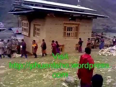 Consecration ceremony of a traditional bhutanese house in Phobjikha