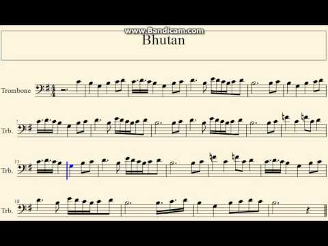 Bhutan National Anthem on trombone