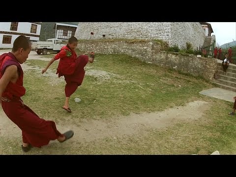 Child monks take football to new heights in Bhutan