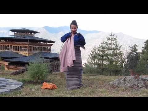 How to put on a Bhutanese Kira?