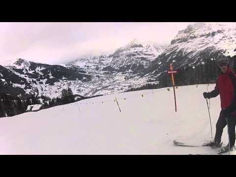 Skiing in Switzerland - MÃ¤nnlichen to Grindelwald