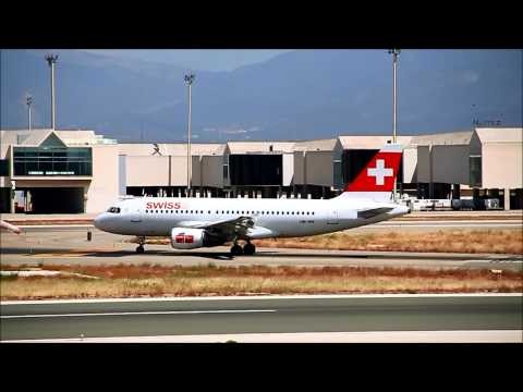 Airbus A319 Swiss HB-IPX arrives Palma de Mallorca Airport (PMI/LEPA)