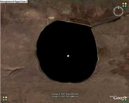 Google earth: Black hole in the earth.