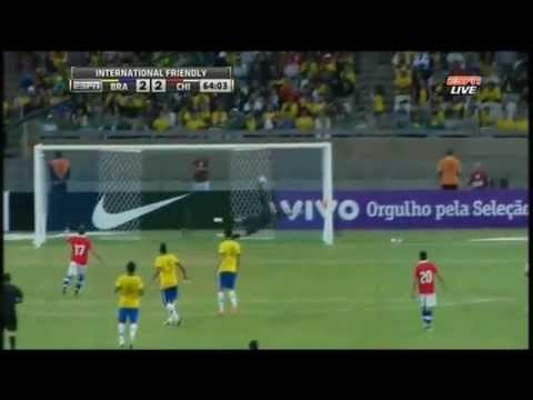 Brazil 2--2 Chile 24/4/2013 Match Highlights