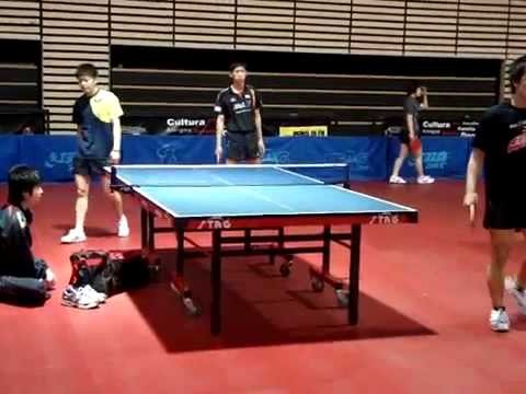 Japan training table tennis in Chile Open 2012