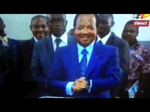 Cameroon Election 2011: Paul Biya and wife Chantal vote