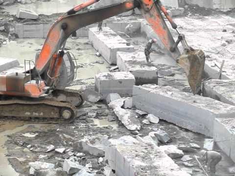 Making A Memorial | Granite Quarry | Cutting the Granite pieces from the gr