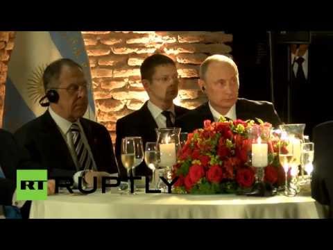 Putin brinda con FernÃ¡ndez de Kirchner y Mujica en la Casa Rosada