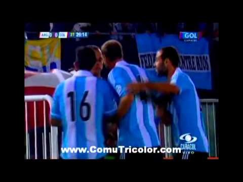 Gol Anulado a AgÃ¼ero   Argentina vs Colombia Eliminatorias al 2014)