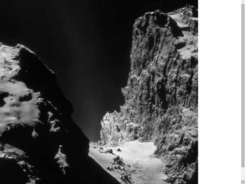 Nova foto revela imensos penhascos no cometa da Rosetta