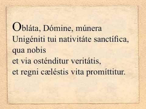 Dominica II post Nativitatem - Oratio super oblata