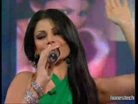 Lebanese singer/model Haifa Wehbe performing live