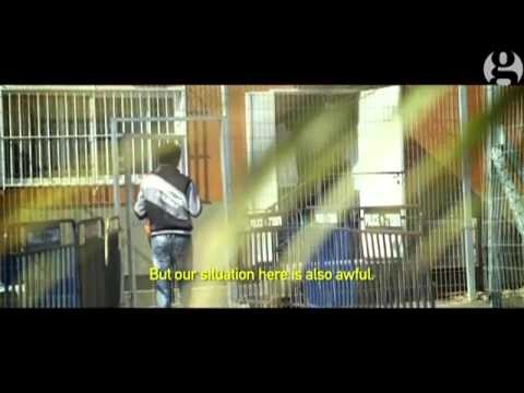African migrants in Israel's Holot detention centre - video