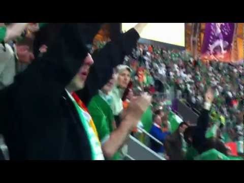ireland fans at Spain match