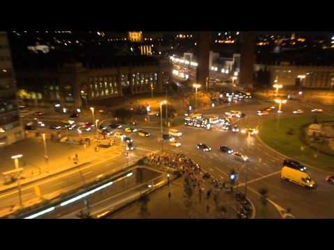 Night traffic in Barcelona (video sample)