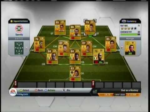 FIFA 13 Squad Builder Spain and Italy 80k-85k
