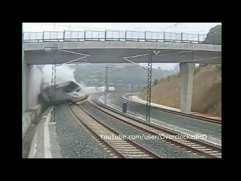 Deadly Train crash in Spain caught  on camera