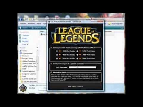 League of Legends Riot points adder New Update 2014 Free Download