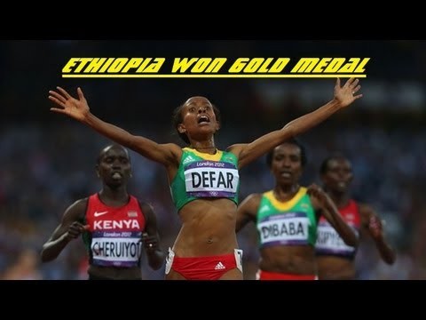 Women's 5000m Ethiopia won Gold Medal in London Olympic 2012