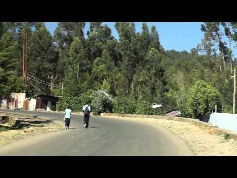 Driving up into the Mountains of Addis Ababa