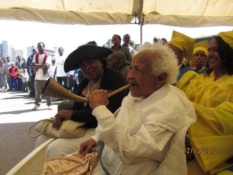 96 Years old laughing contagiously in Ethiopia